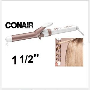 Brand New Conair Double Ceramic 1.5” Wave Iron in white/rose gold.